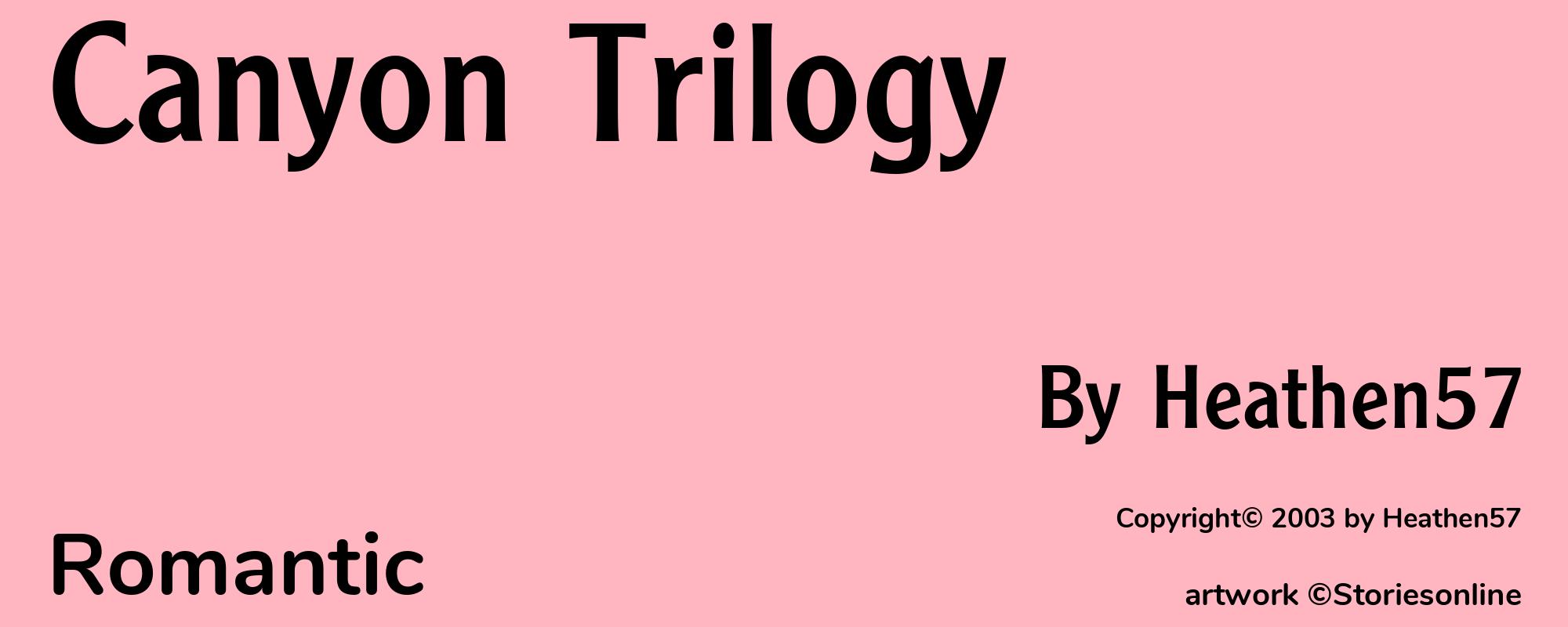 Canyon Trilogy - Cover