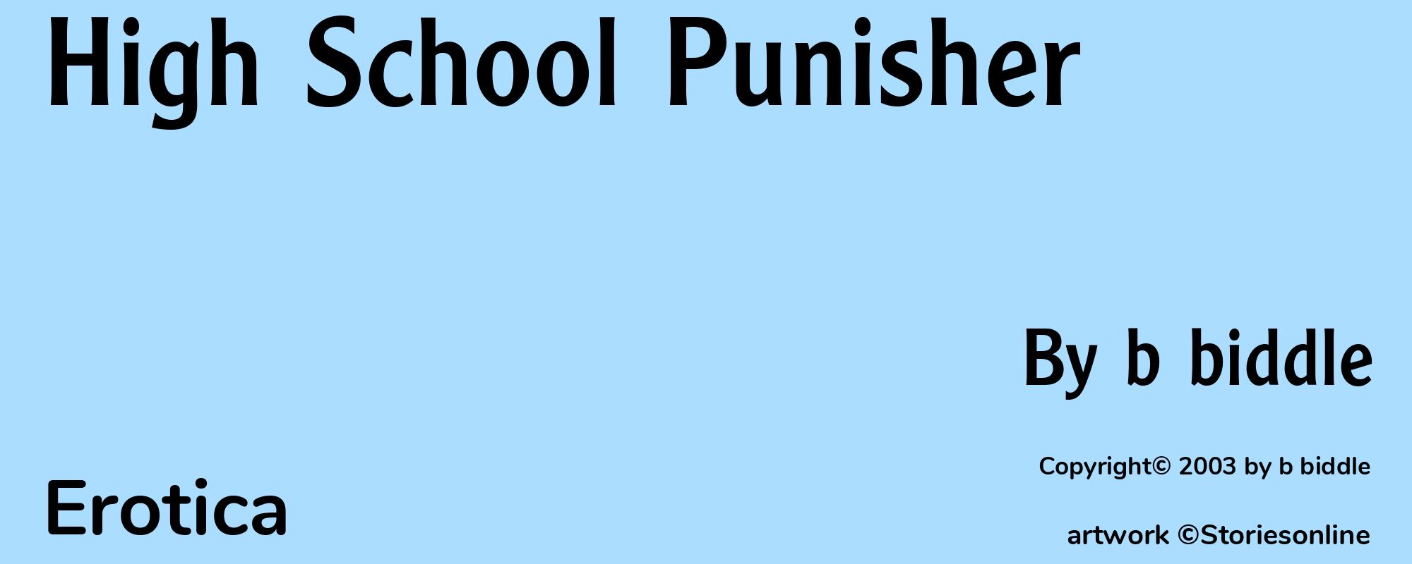 High School Punisher - Cover