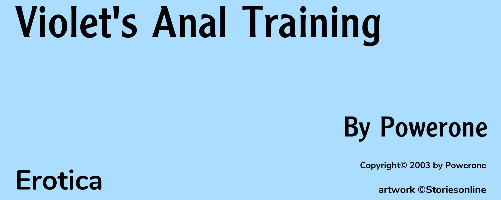 Violet's Anal Training - Cover