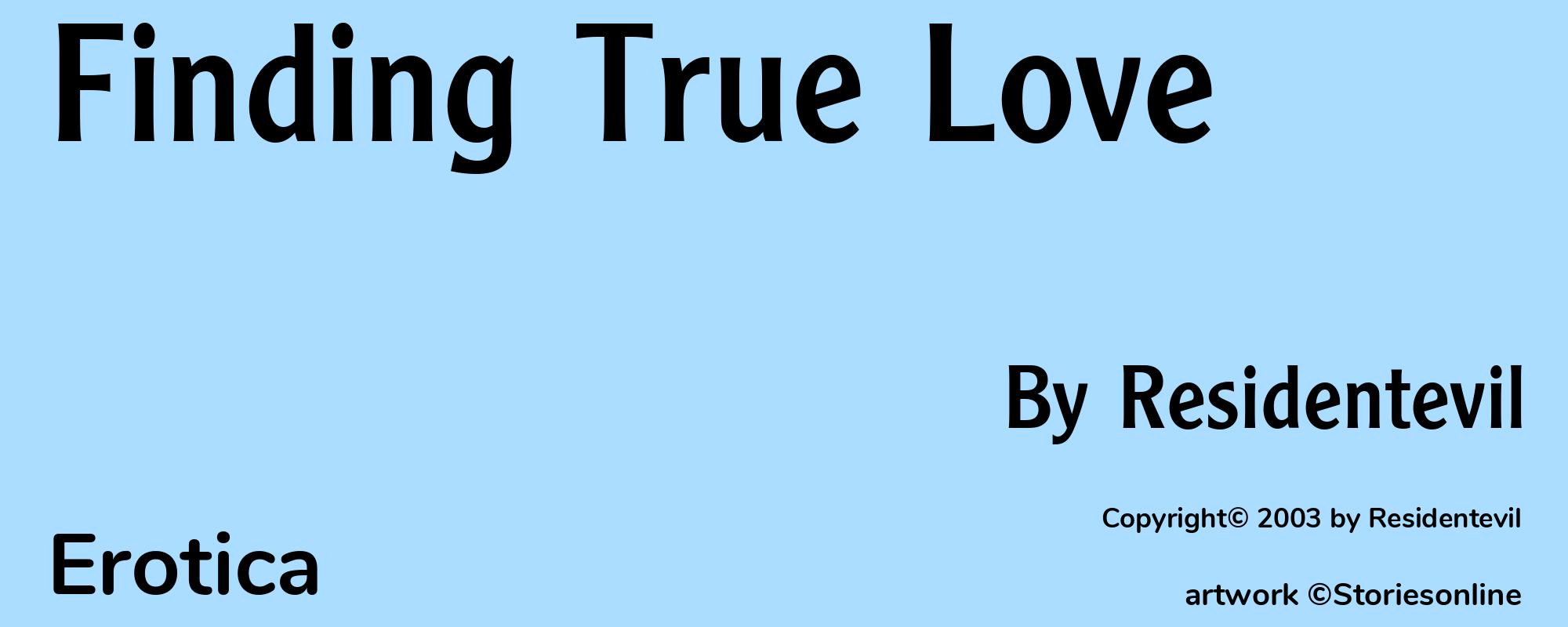 Finding True Love - Cover