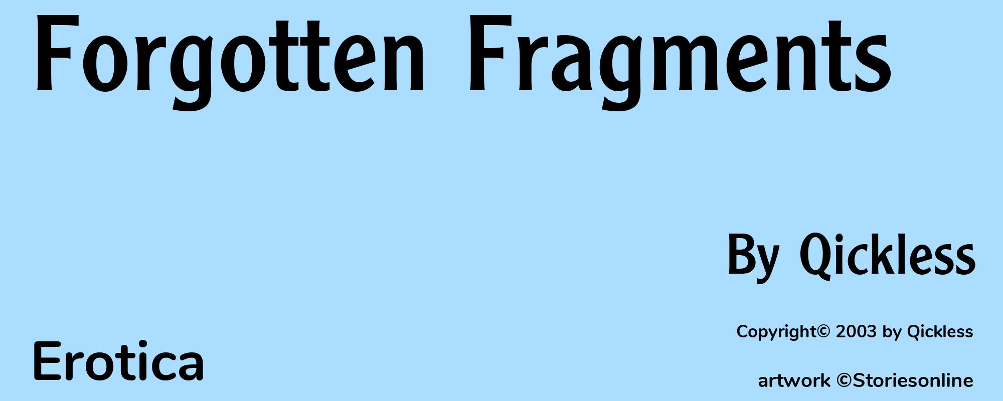 Forgotten Fragments - Cover