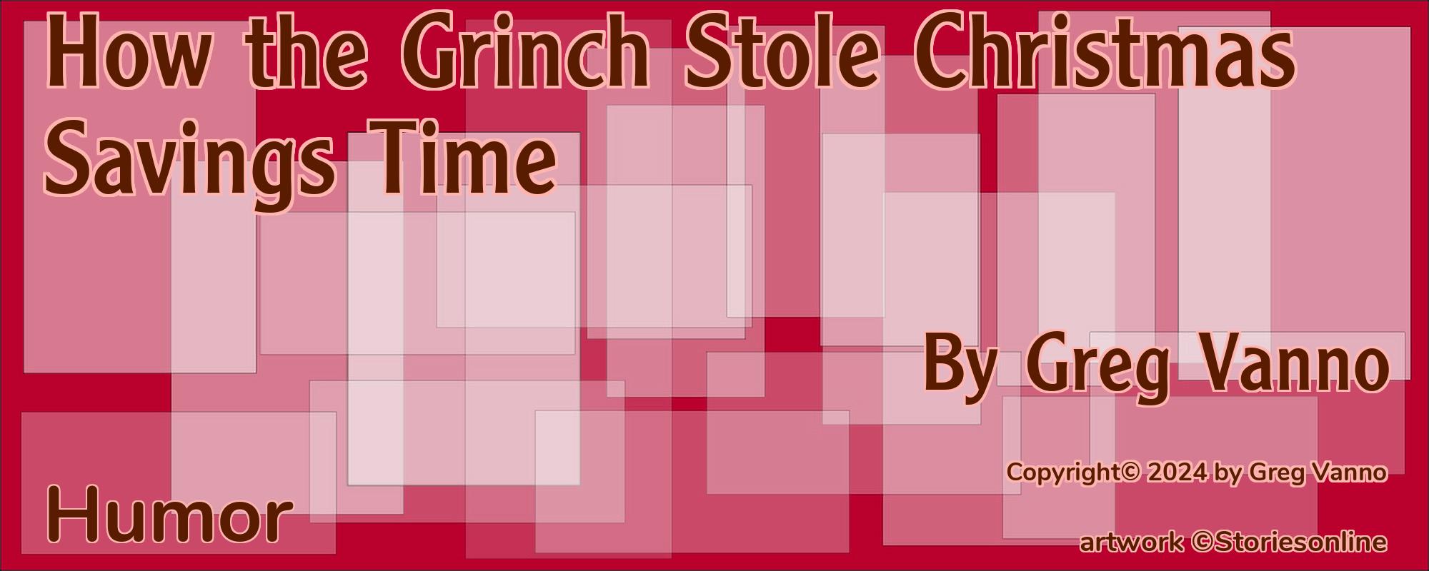 How the Grinch Stole Christmas Savings Time - Cover