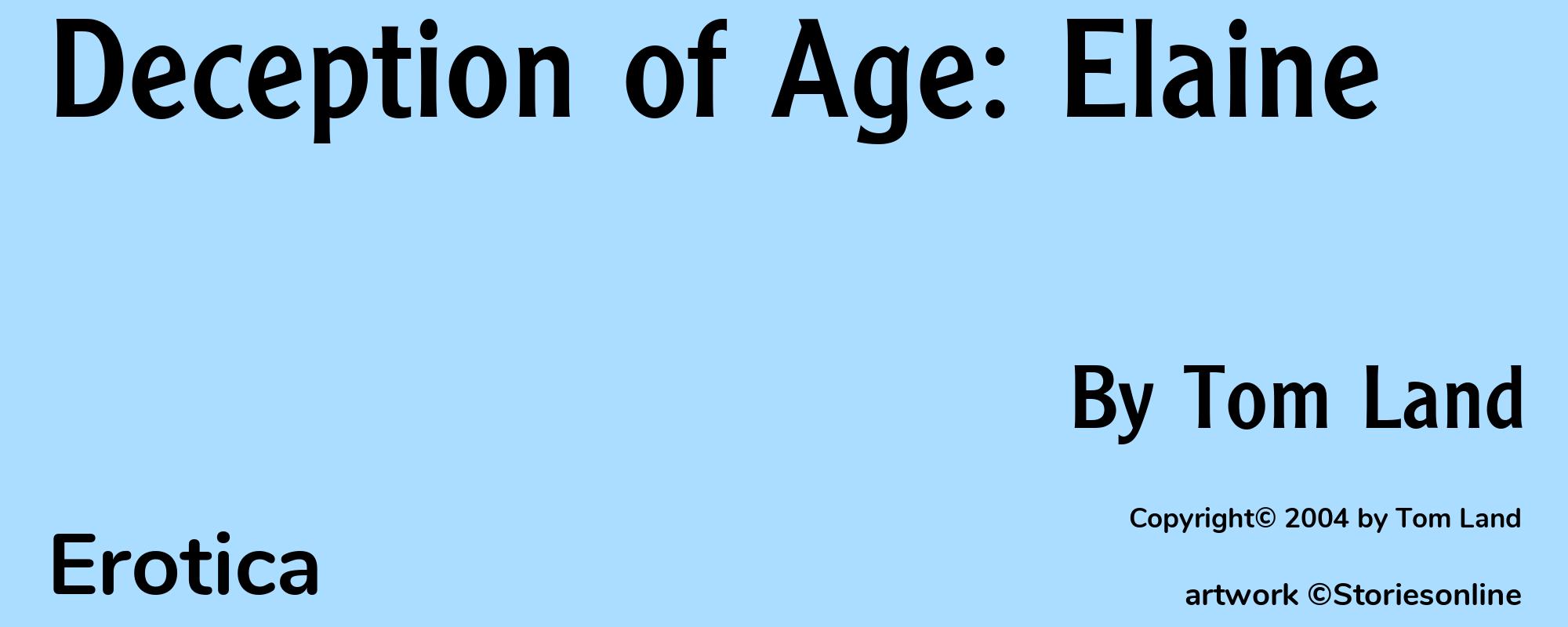 Deception of Age: Elaine - Cover