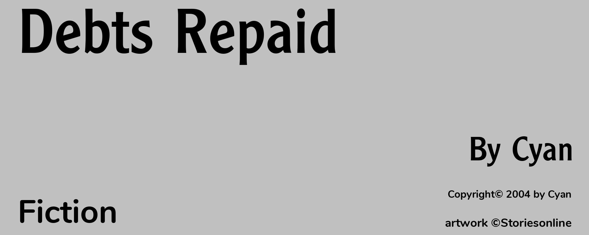 Debts Repaid - Cover