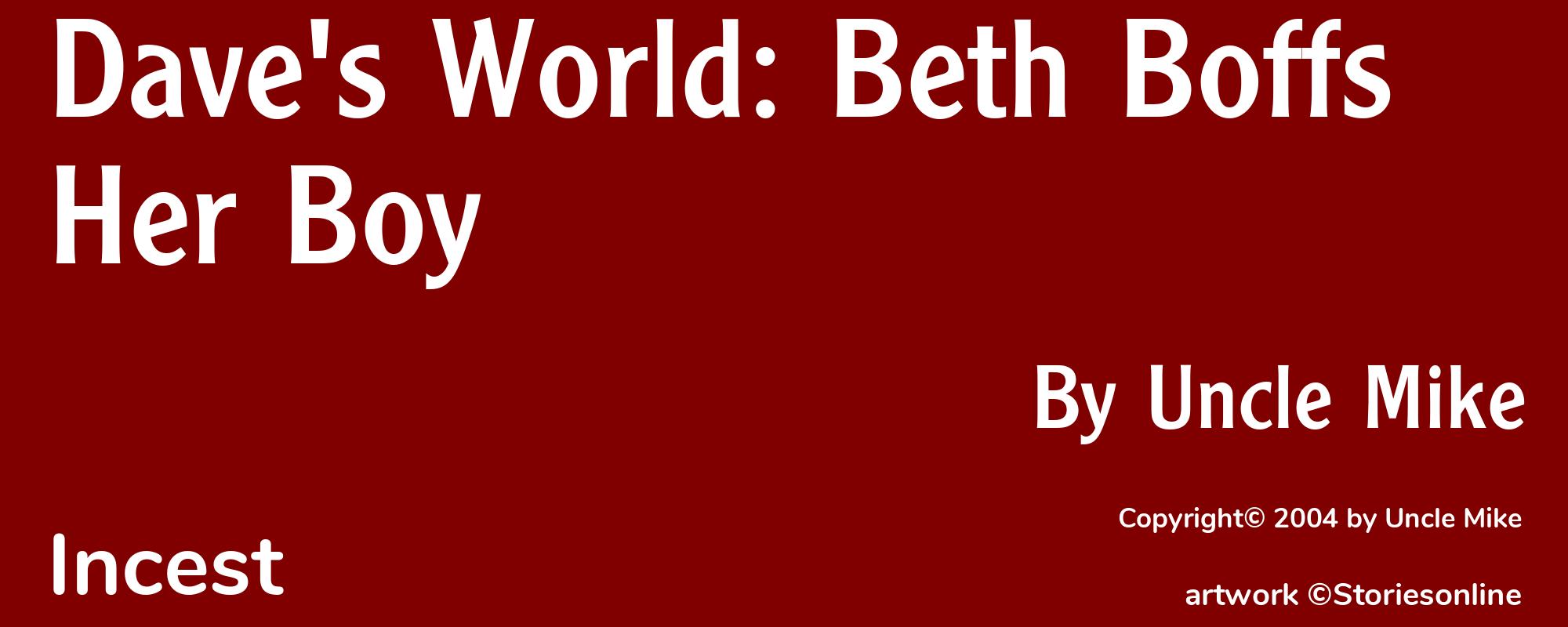 Dave's World: Beth Boffs Her Boy - Cover