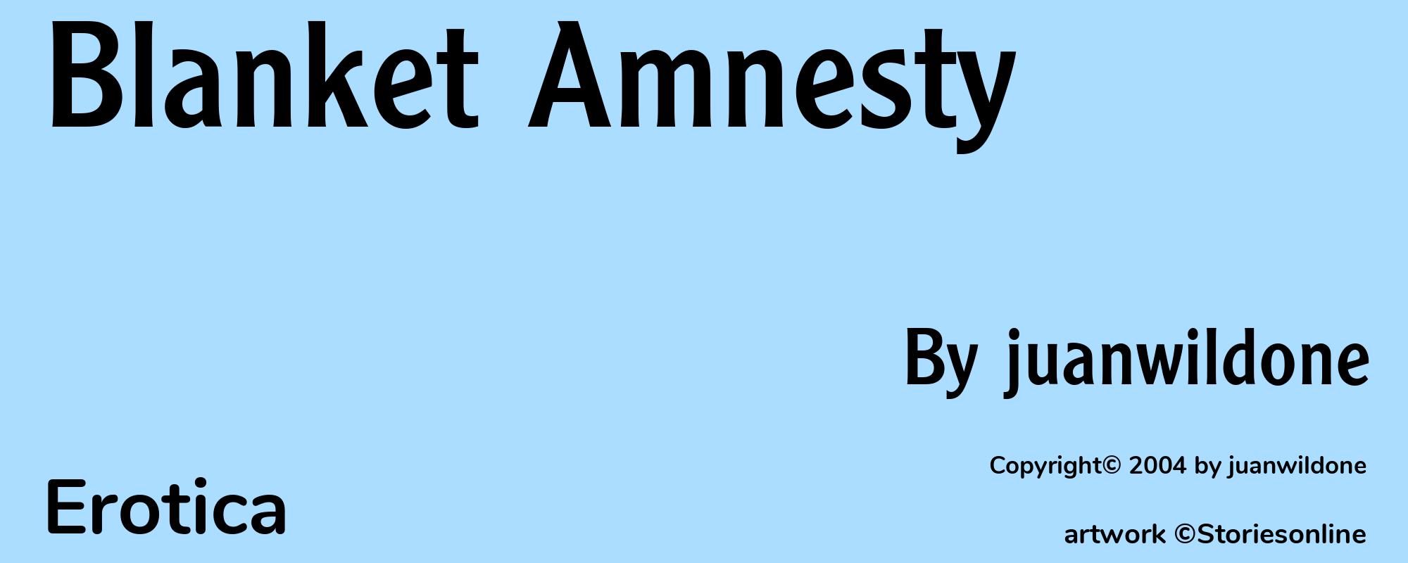 Blanket Amnesty - Cover