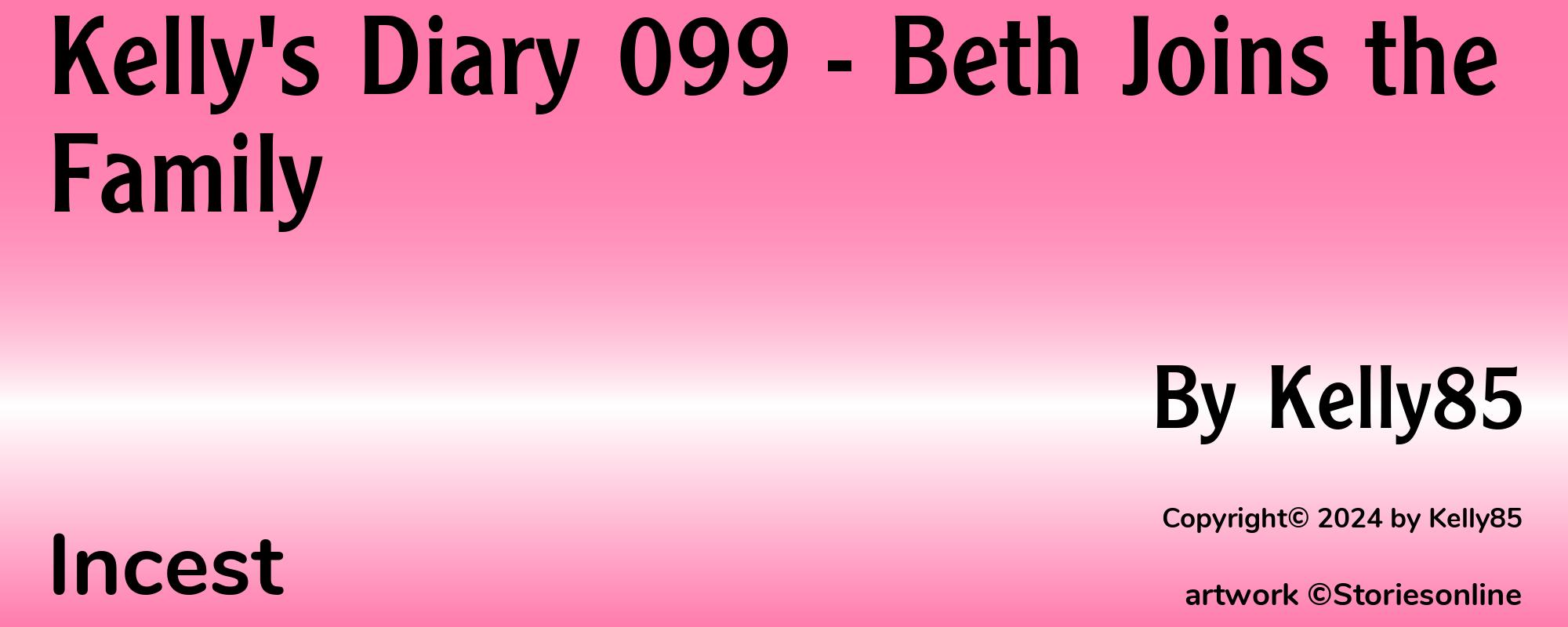 Kelly's Diary 099 - Beth Joins the Family - Cover