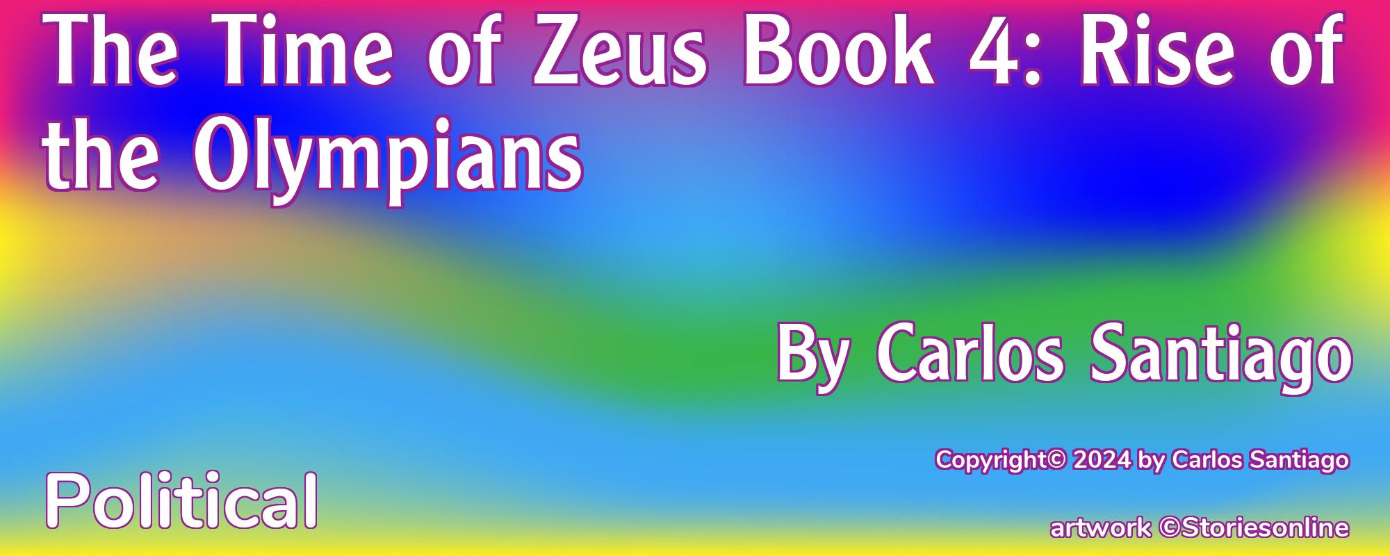 The Time of Zeus Book 4: Rise of the Olympians - Cover