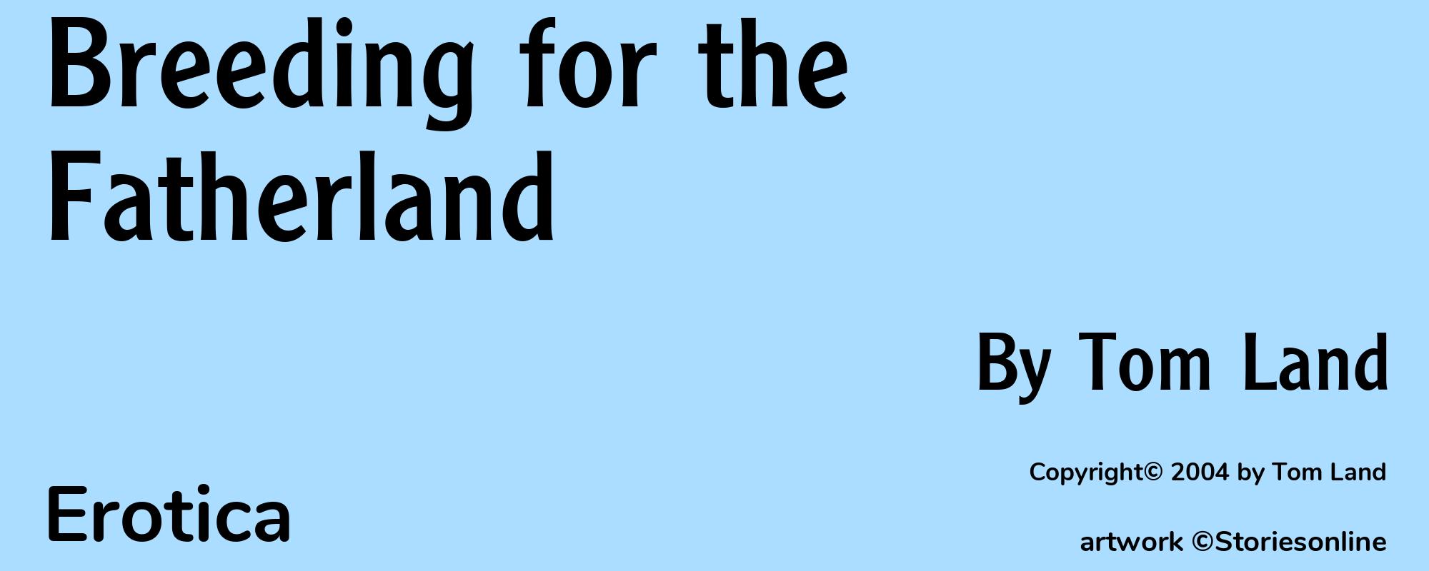 Breeding for the Fatherland - Cover