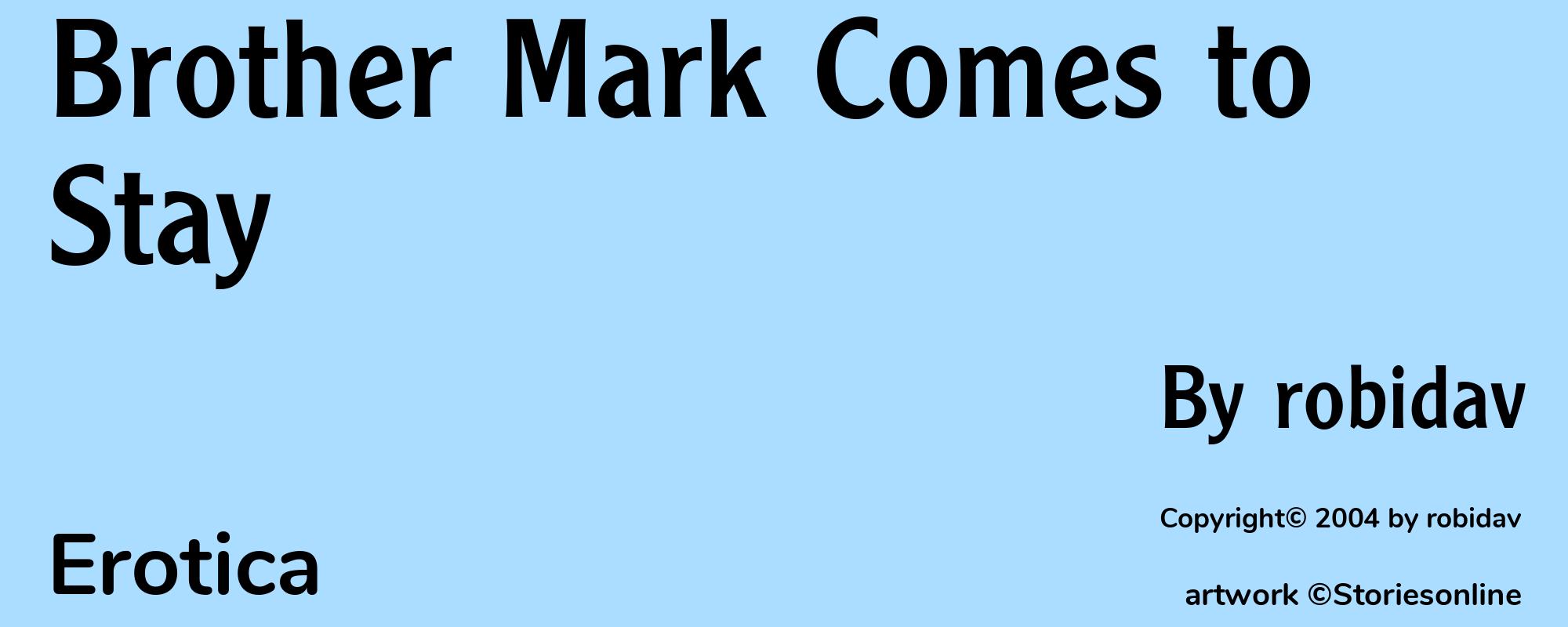 Brother Mark Comes to Stay - Cover