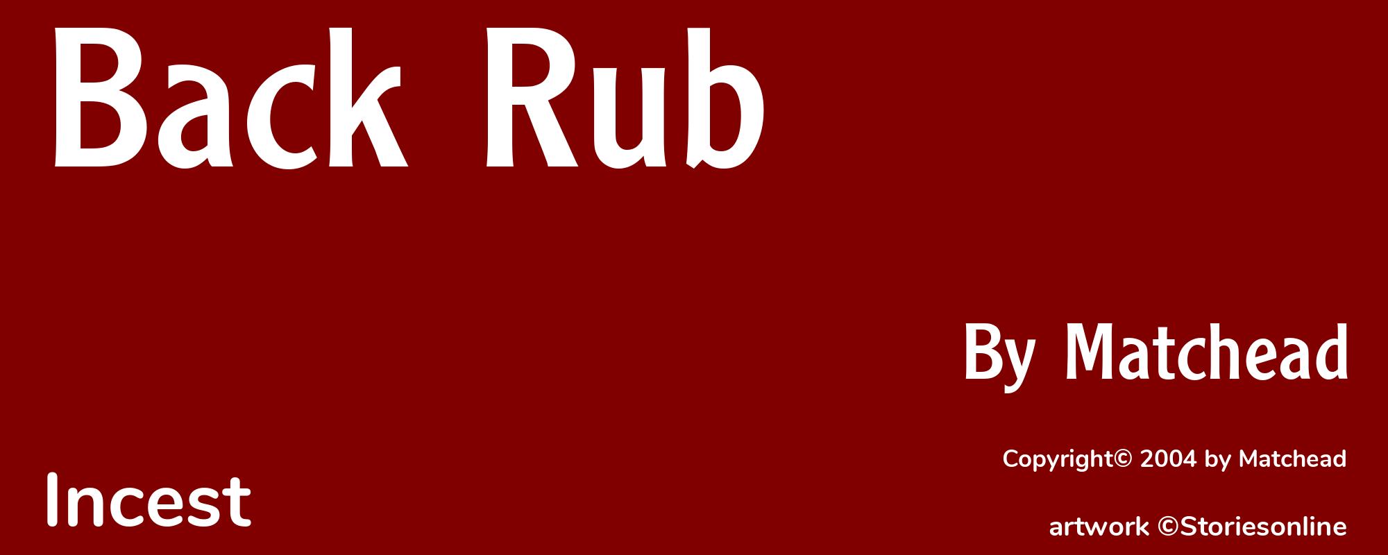 Back Rub - Cover