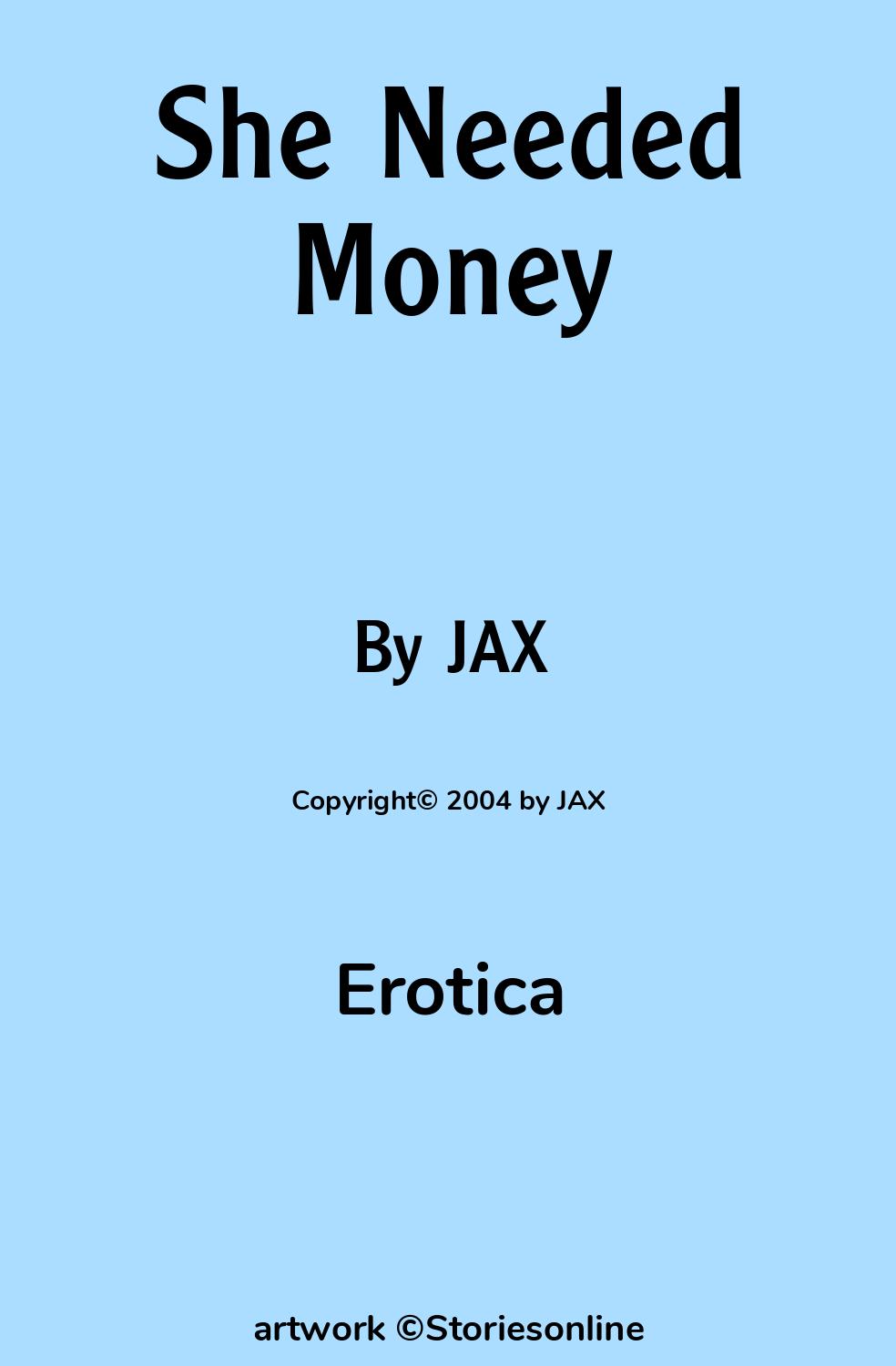 She Needed Money - Erotica Sex Story