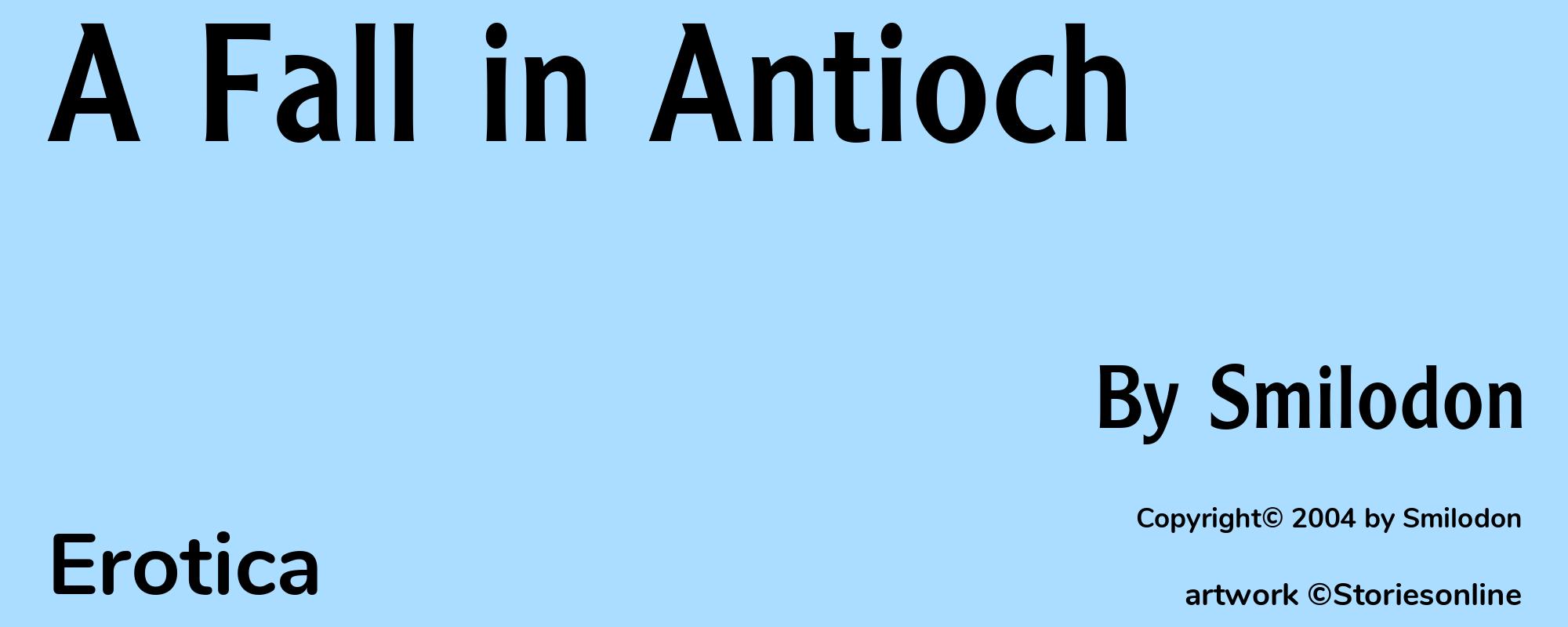 A Fall in Antioch - Cover