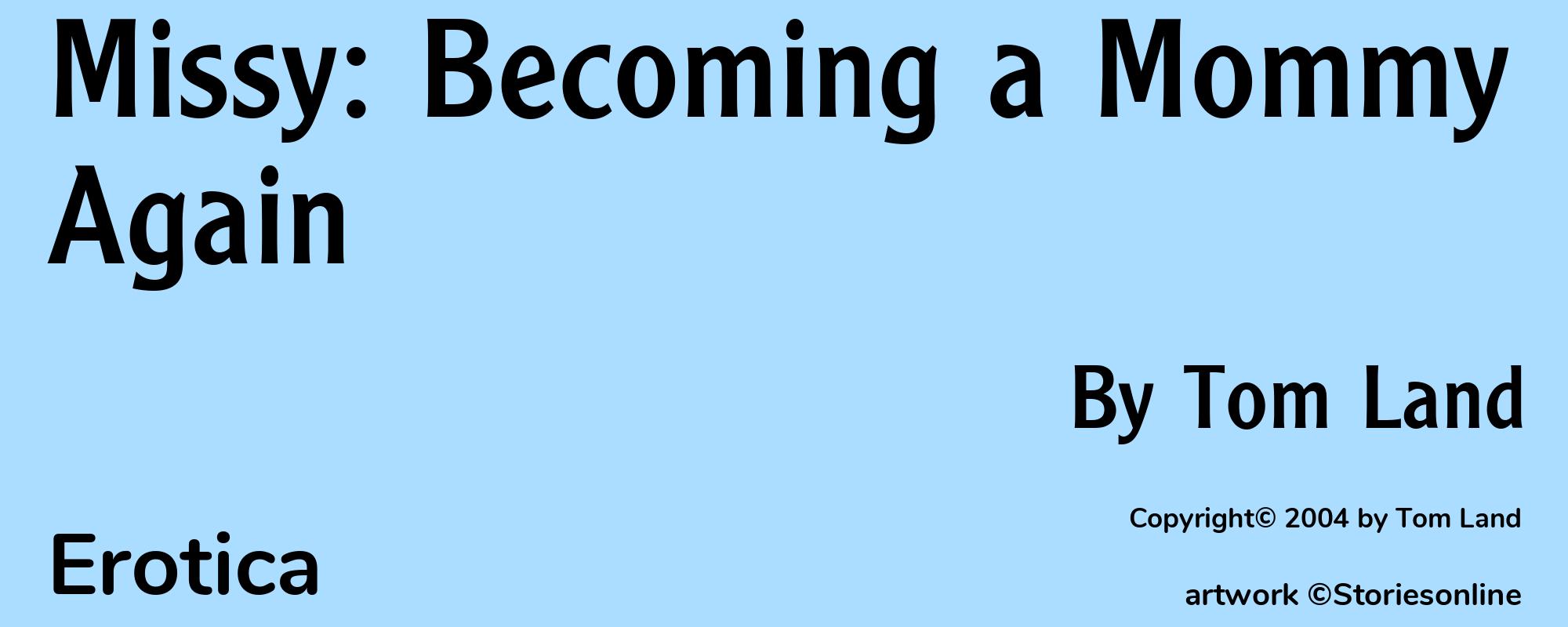 Missy: Becoming a Mommy Again - Cover