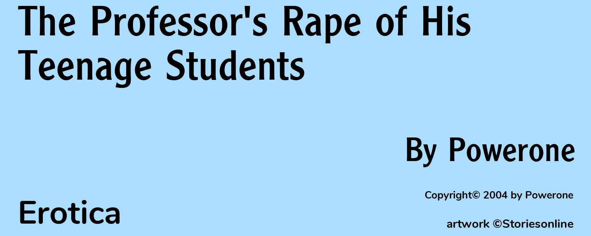 The Professor's Rape of His Teenage Students - Cover