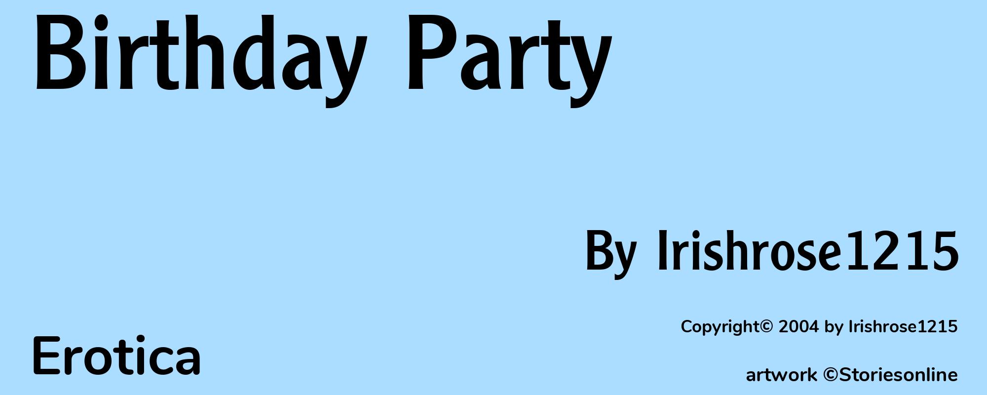 Birthday Party - Cover