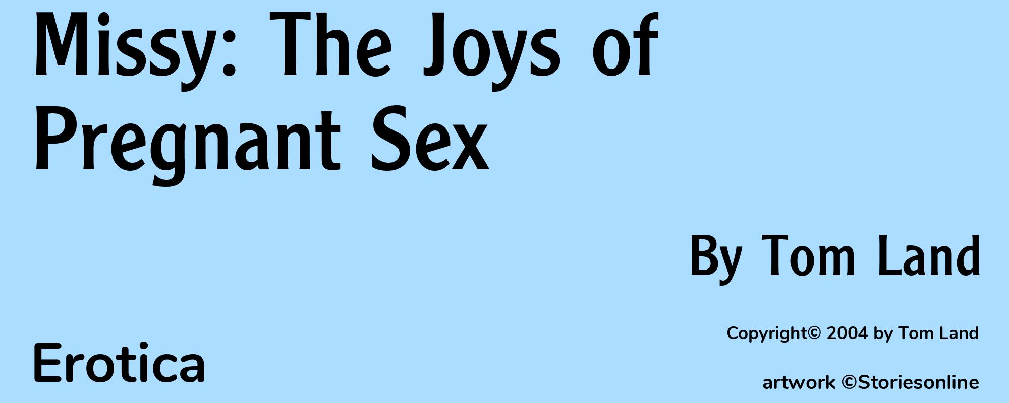 Missy: The Joys of Pregnant Sex - Cover