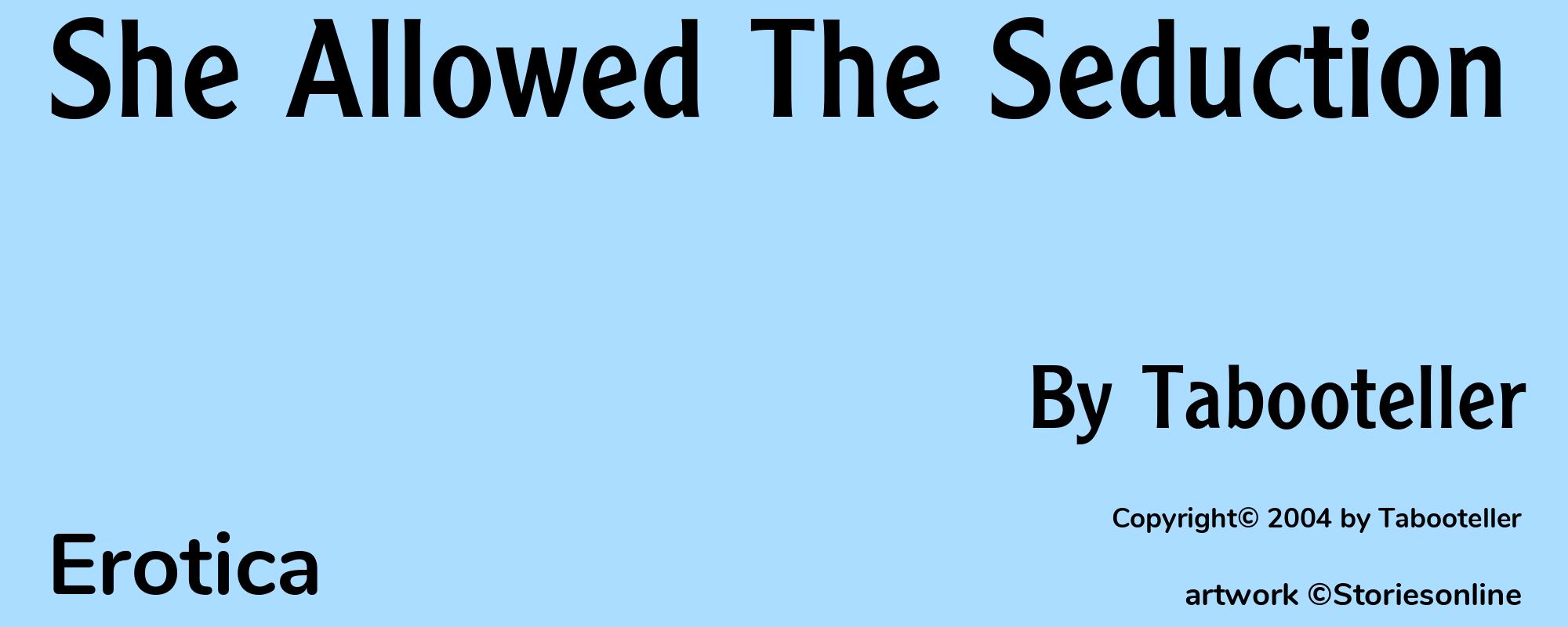 She Allowed The Seduction - Cover