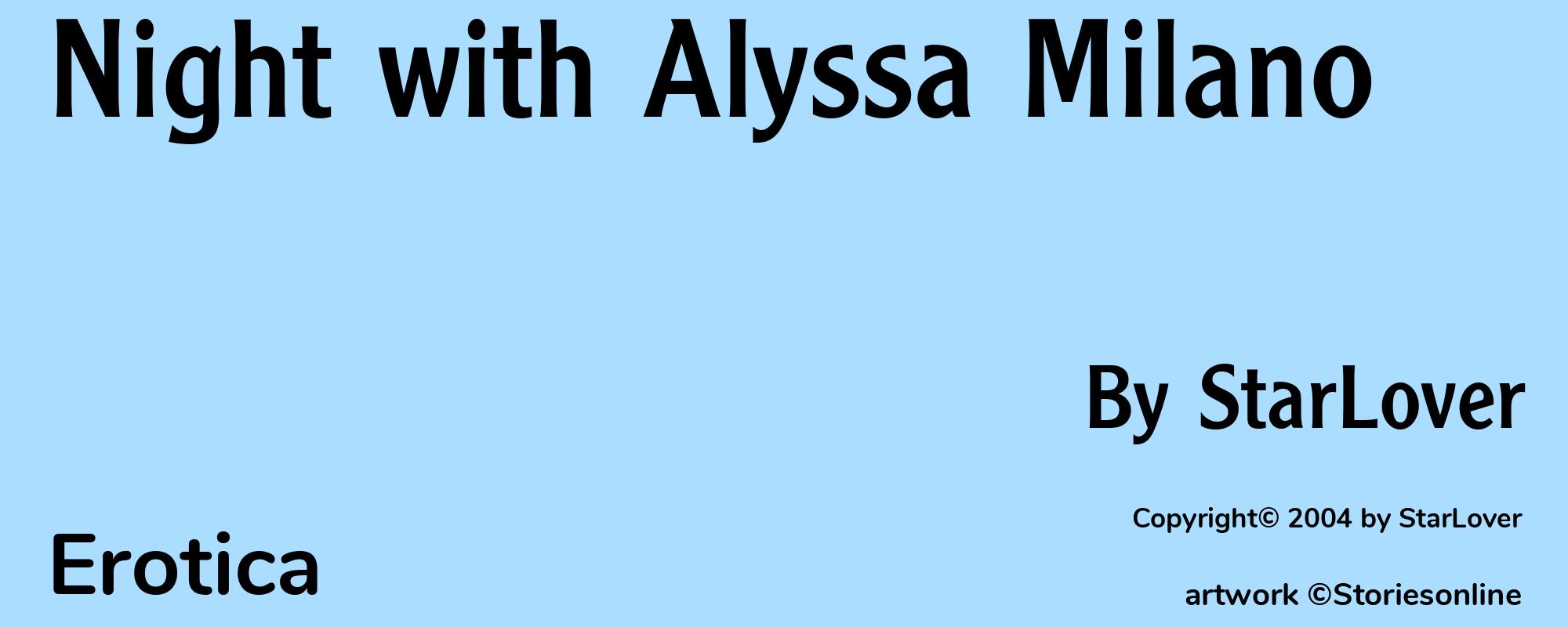 Night with Alyssa Milano - Cover