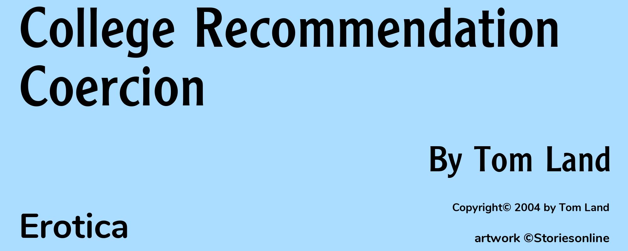 College Recommendation Coercion - Cover
