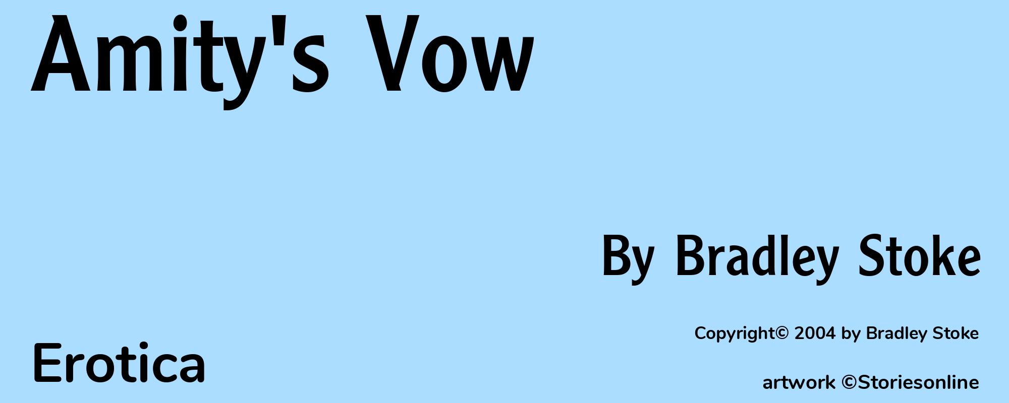 Amity's Vow - Cover