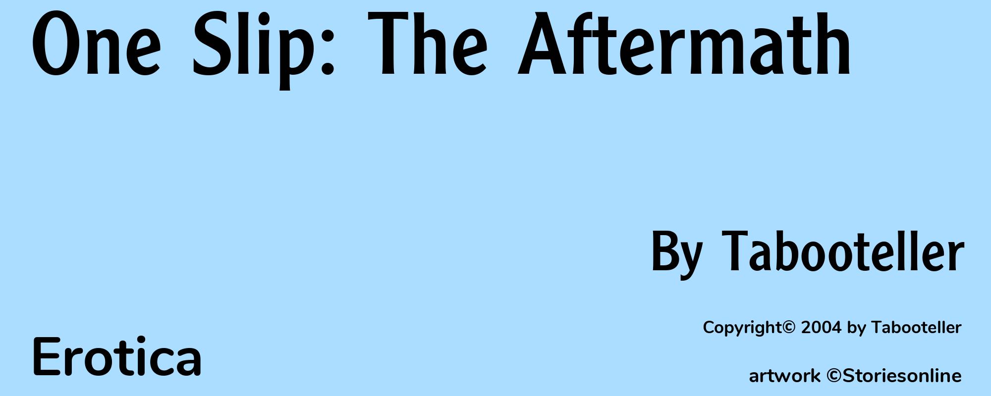 One Slip: The Aftermath - Cover