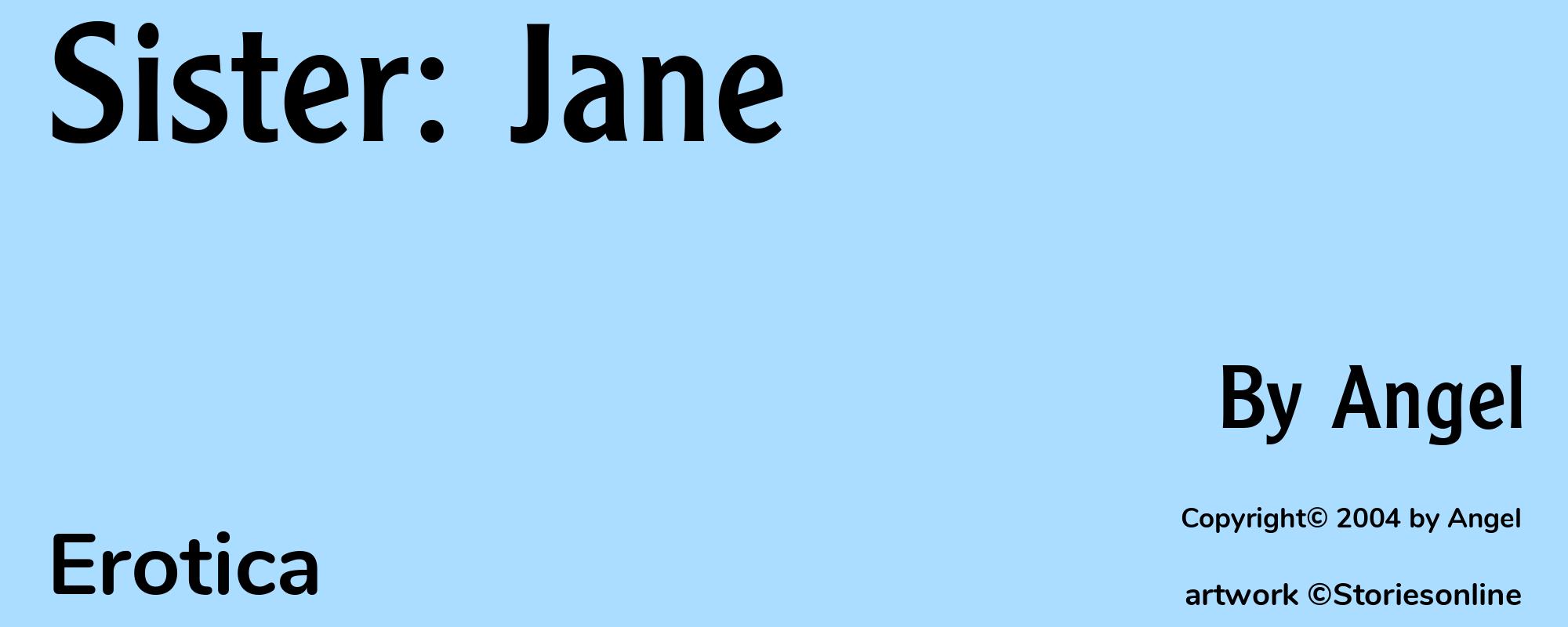 Sister: Jane - Cover