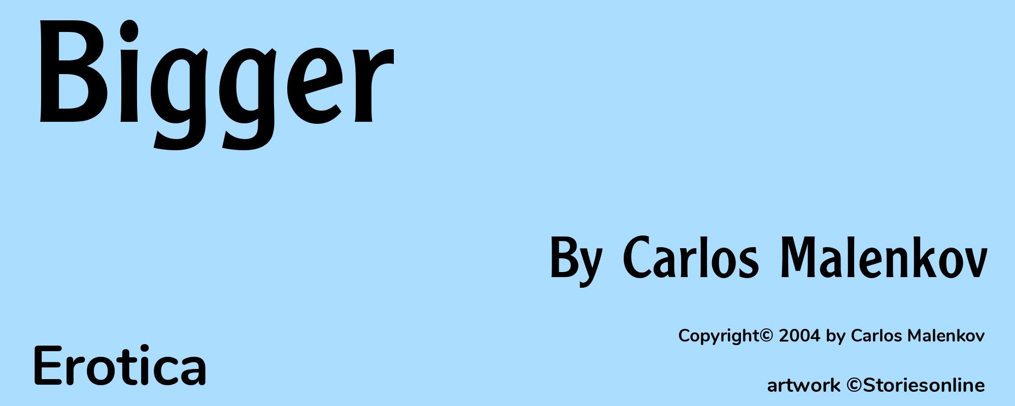 Bigger - Cover