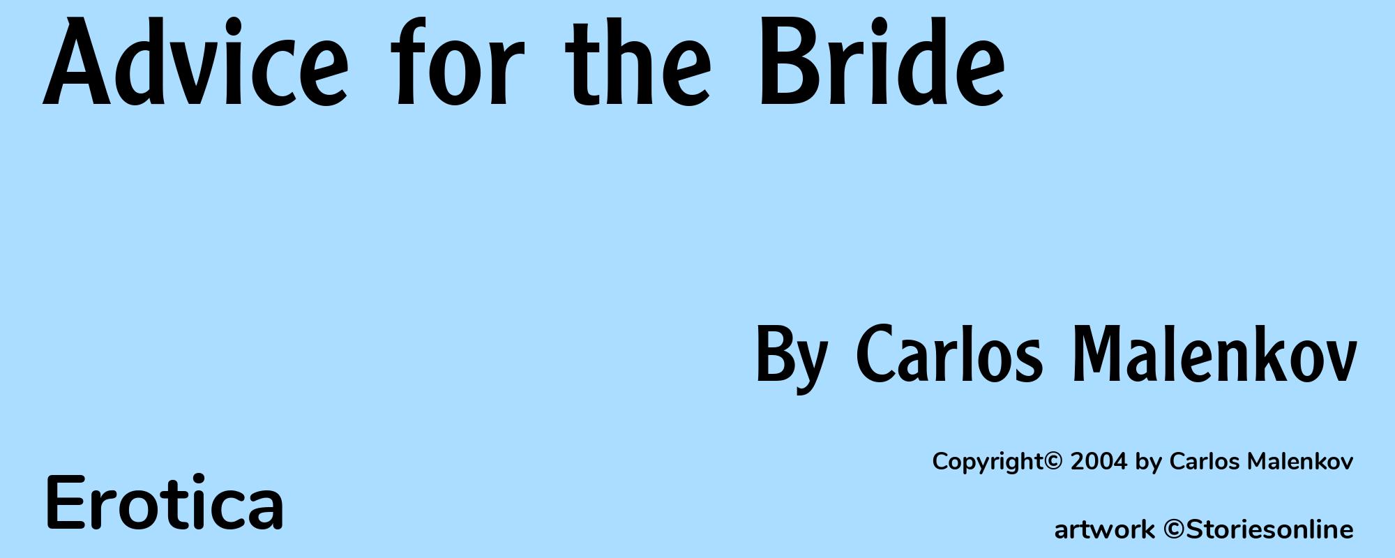 Advice for the Bride - Cover