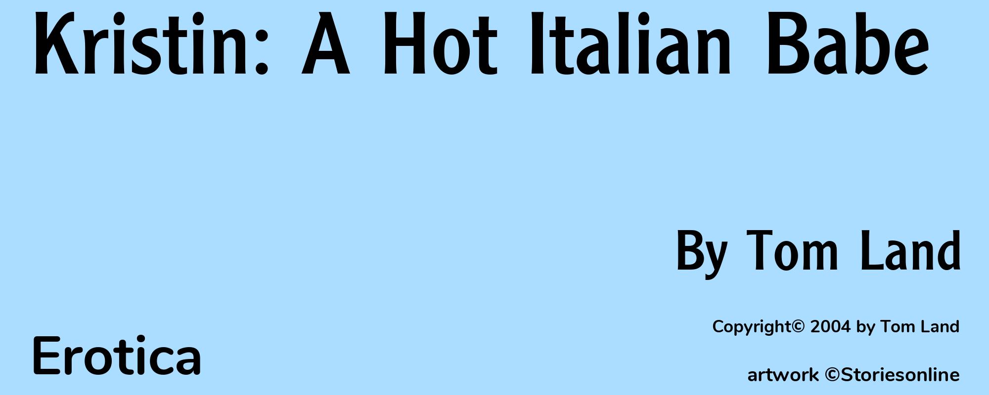 Kristin: A Hot Italian Babe - Cover