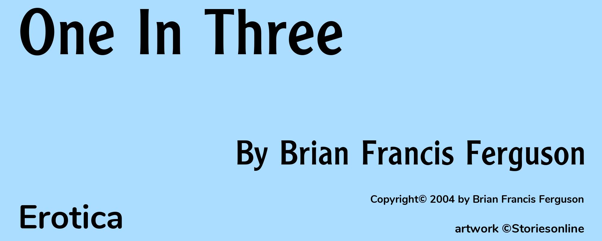 One In Three - Cover