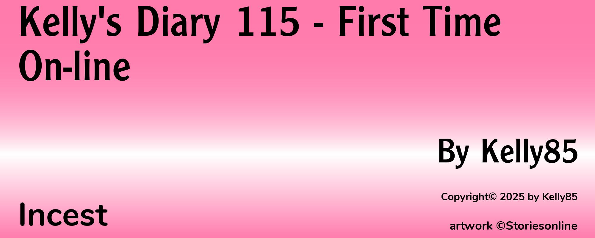 Kelly's Diary 115 - First Time On-line - Cover