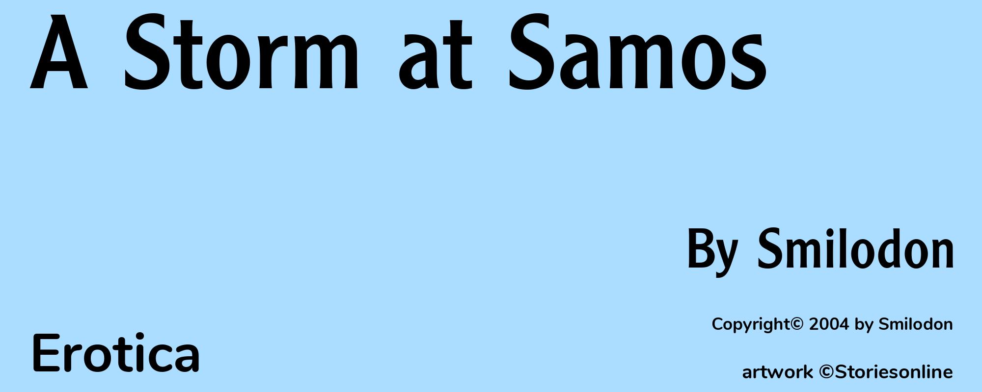 A Storm at Samos - Cover