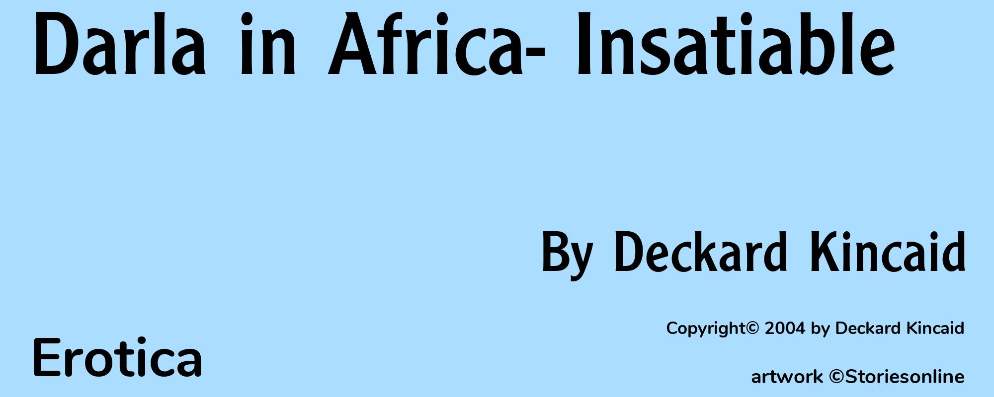 Darla in Africa- Insatiable - Cover
