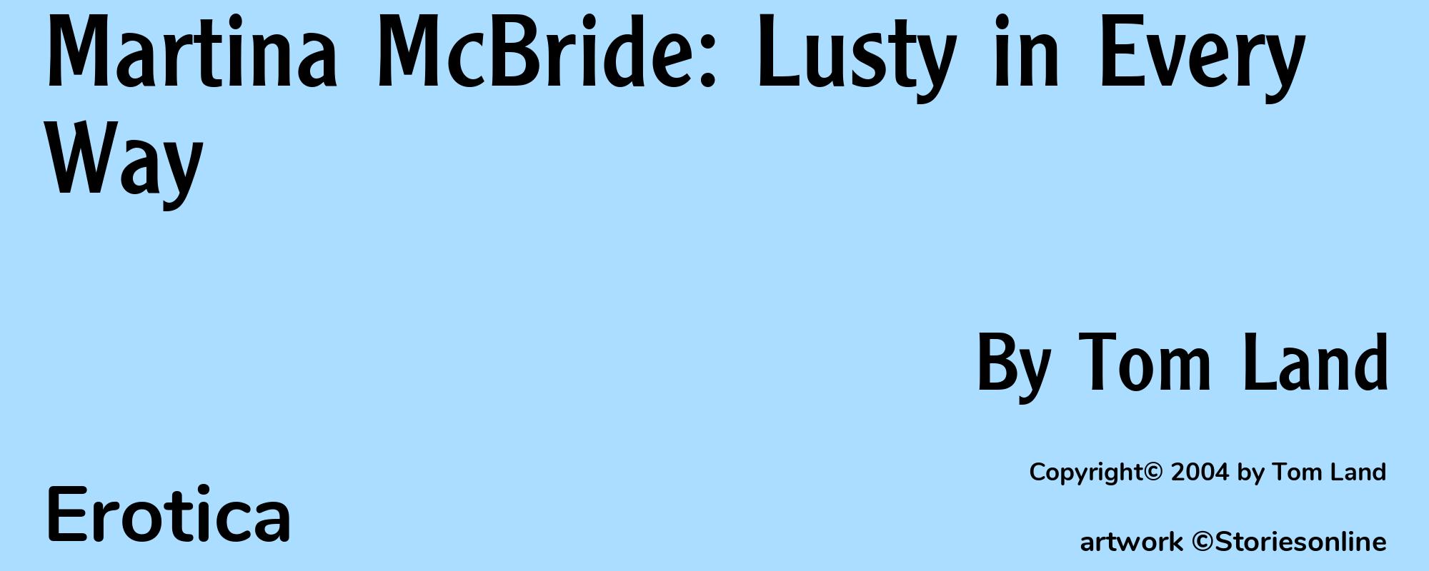 Martina McBride: Lusty in Every Way - Cover