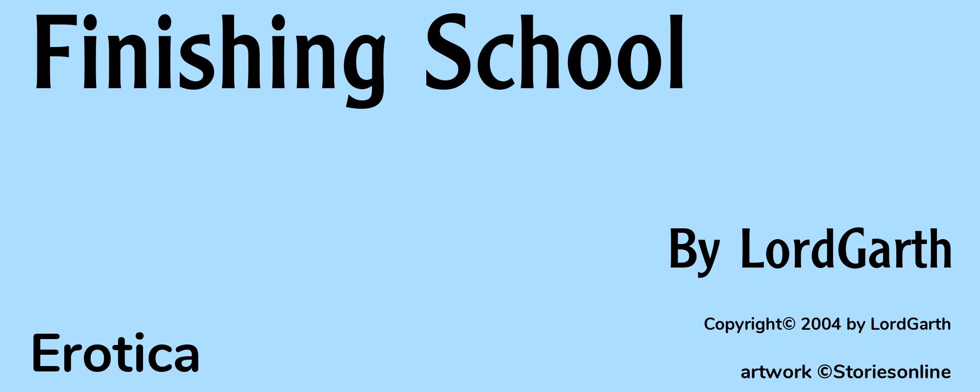 Finishing School - Cover