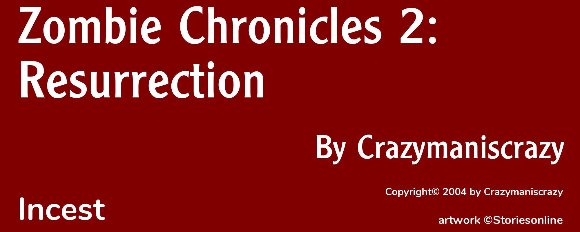 Zombie Chronicles 2: Resurrection - Cover