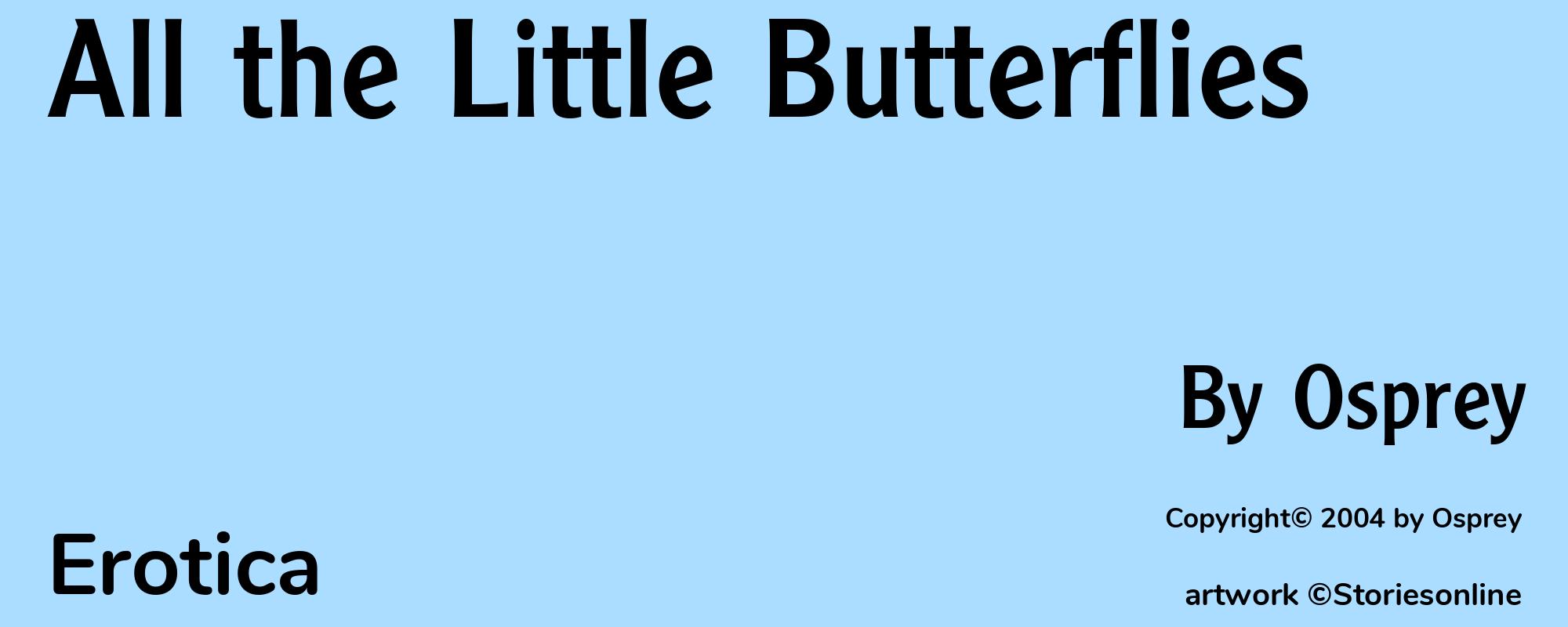 All the Little Butterflies - Cover