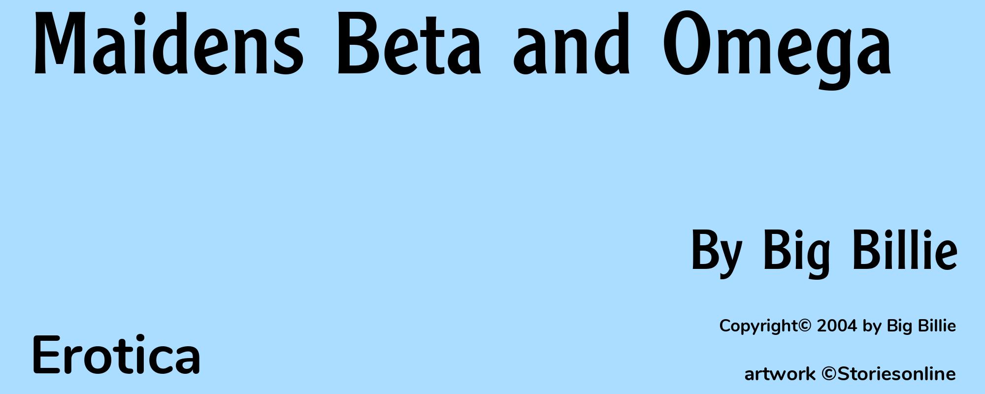 Maidens Beta and Omega - Cover