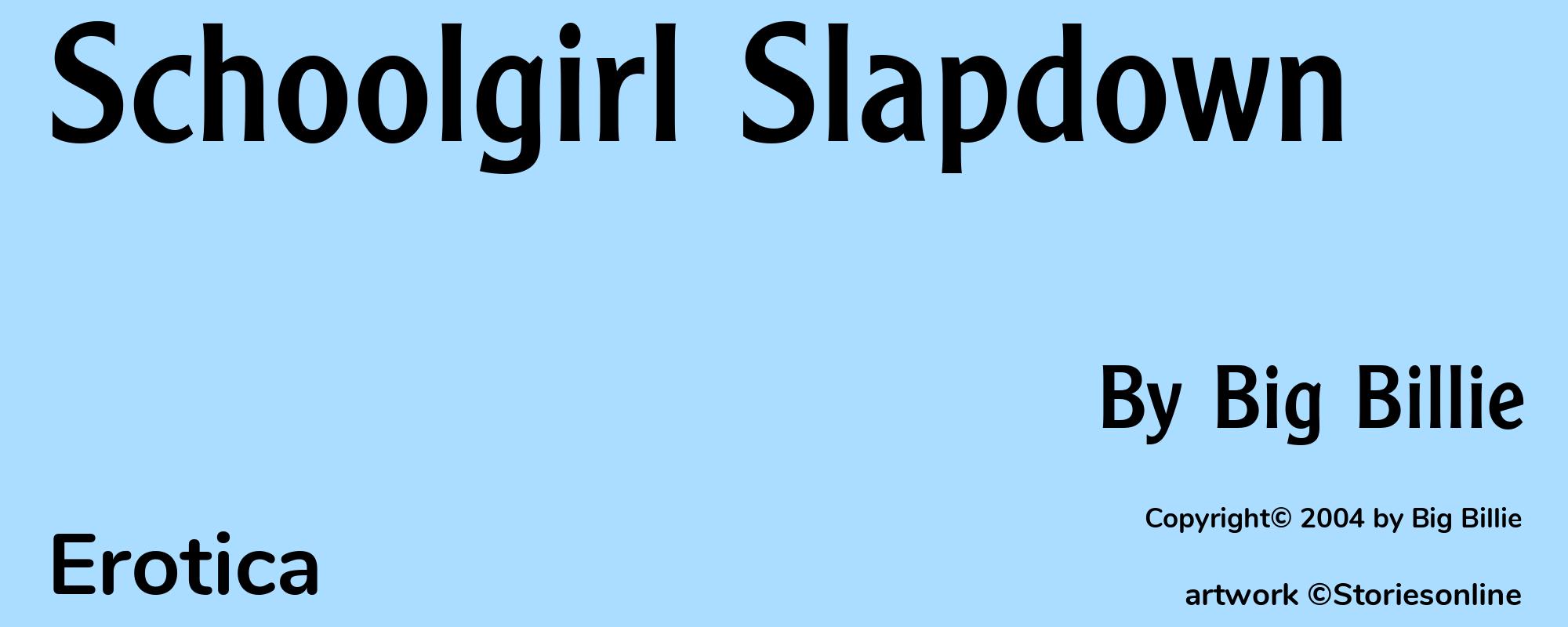 Schoolgirl Slapdown - Cover