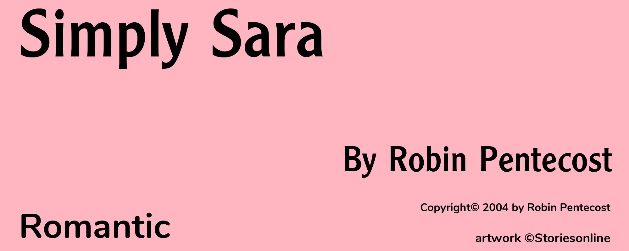 Simply Sara - Cover