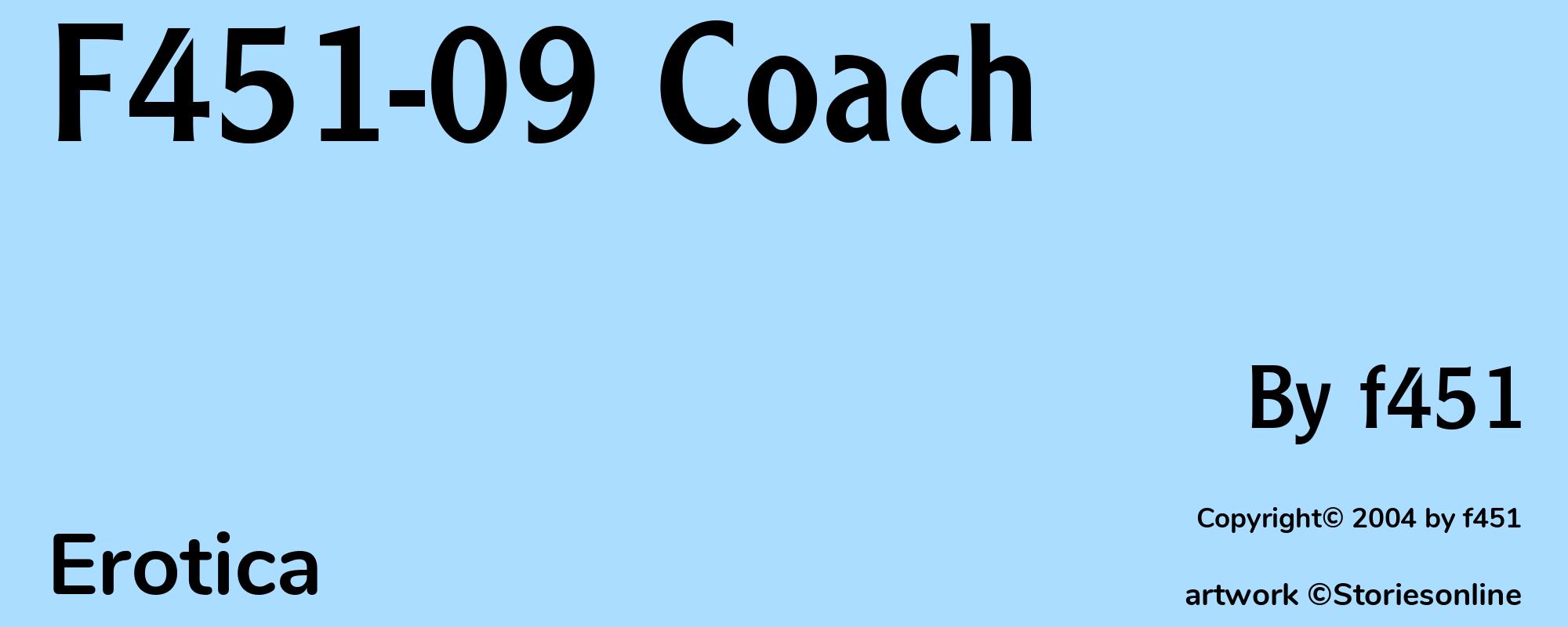 F451-09 Coach - Cover