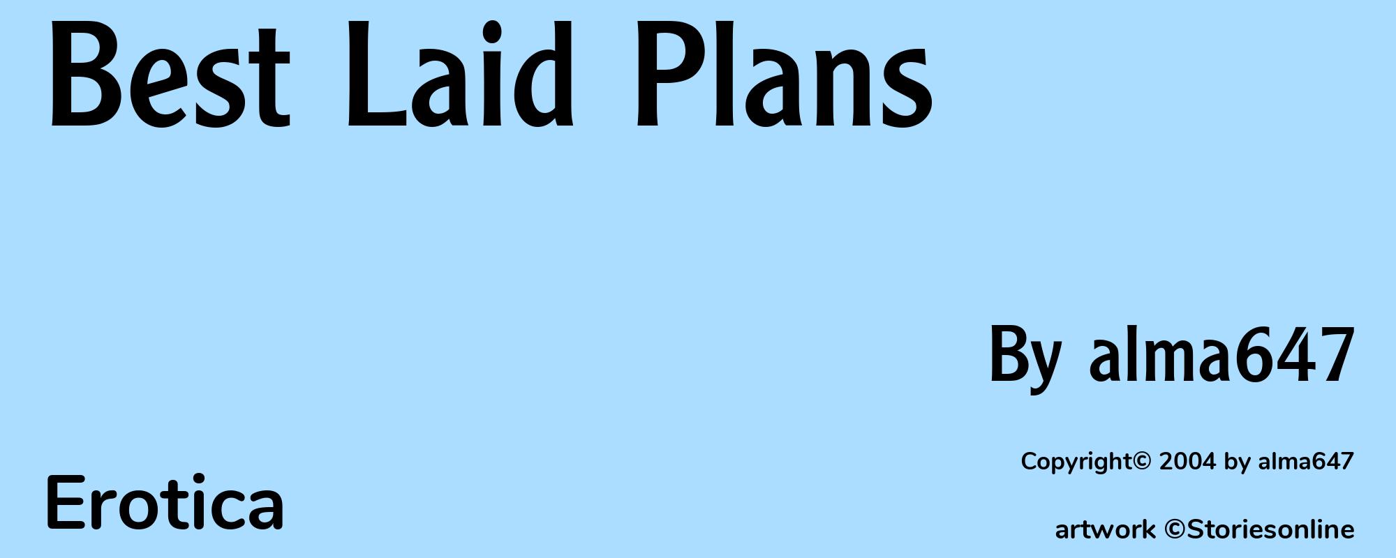 Best Laid Plans - Cover