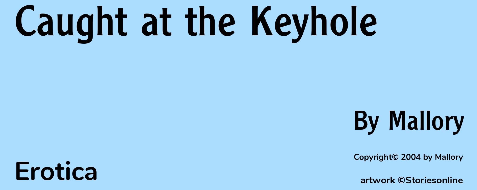 Caught at the Keyhole - Cover