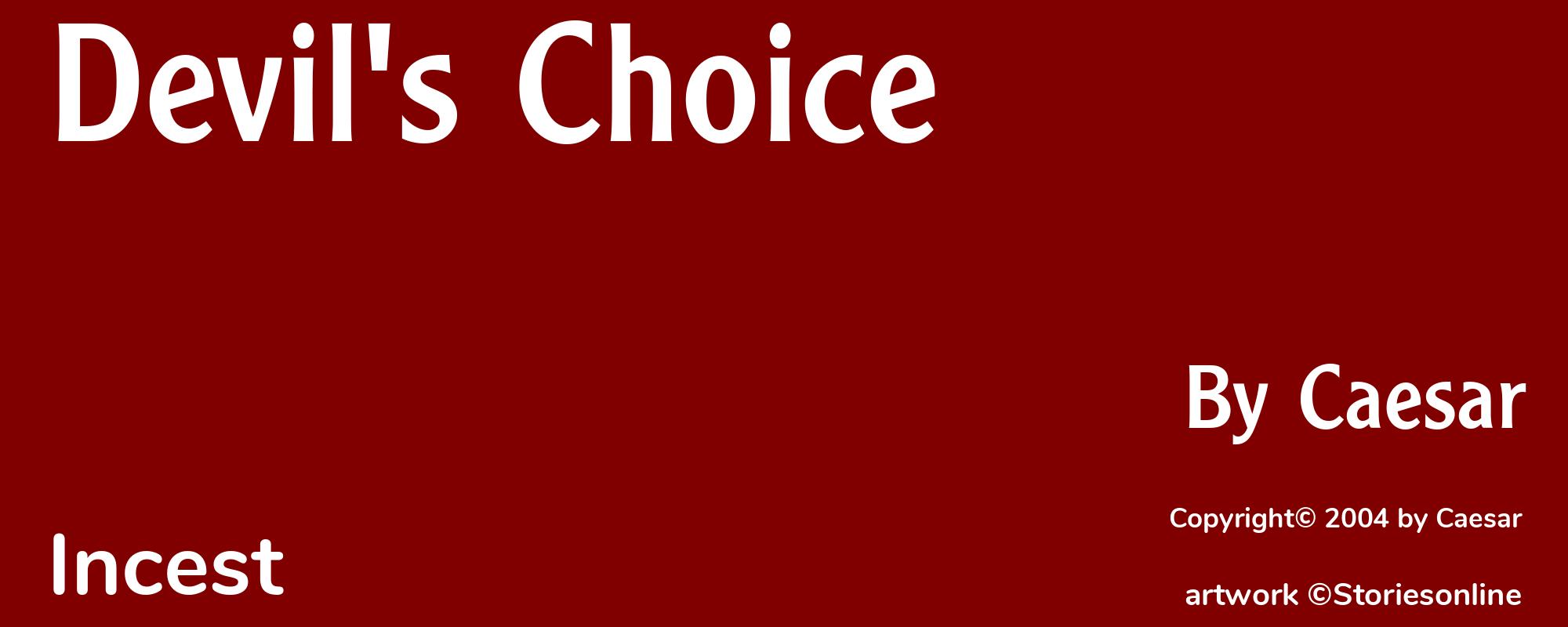 Devil's Choice - Cover
