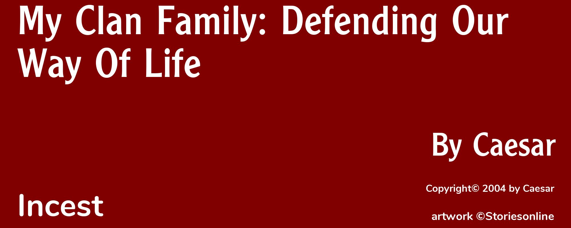 My Clan Family: Defending Our Way Of Life - Cover