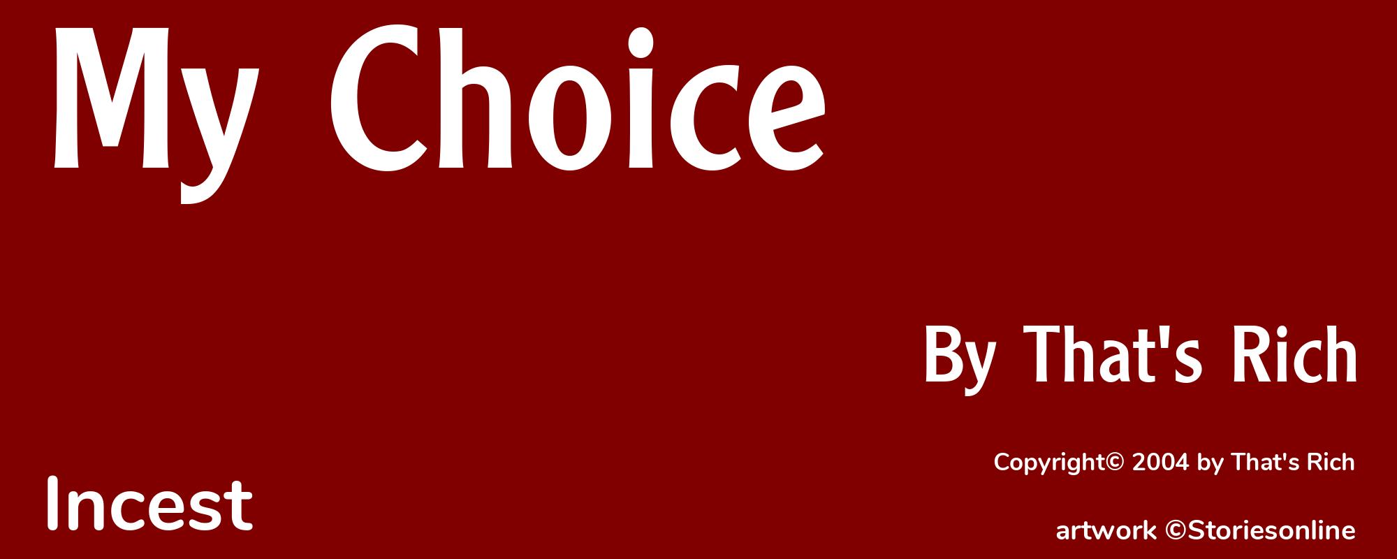My Choice - Cover