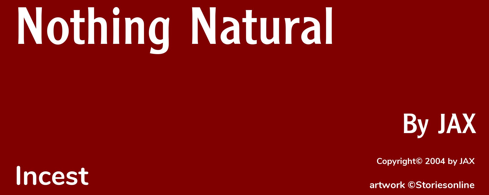 Nothing Natural - Cover