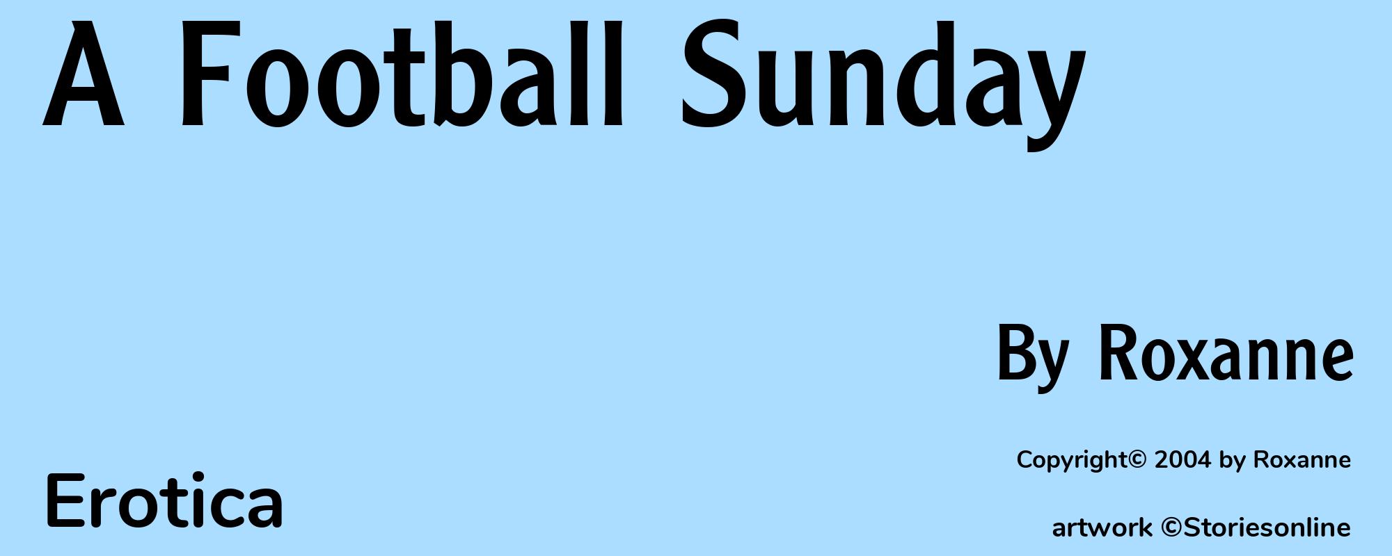 A Football Sunday - Cover