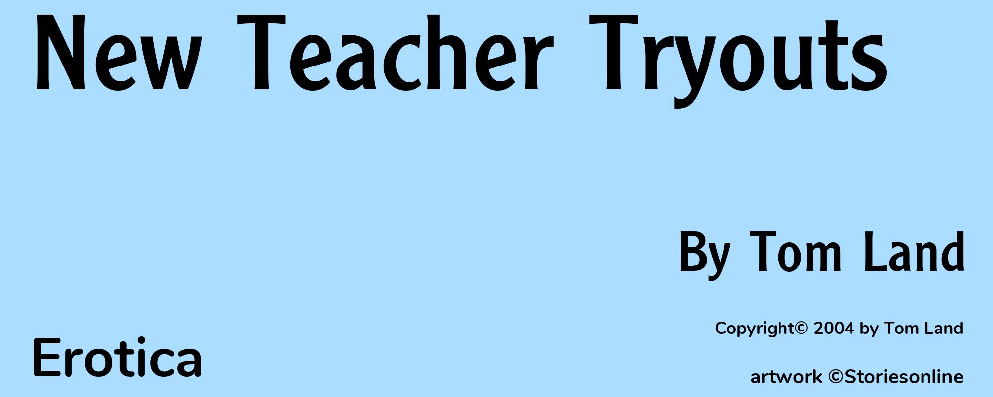 New Teacher Tryouts - Cover